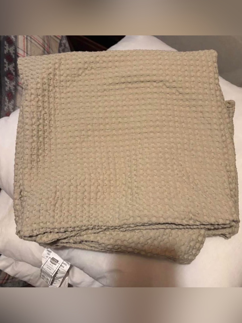 100% cotton brown waffle texture square 26x26 pillowcases set of 4